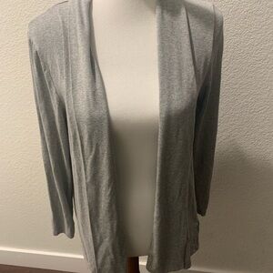 Vince Camuto Gray Open-Front Cardigan Sweater